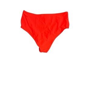 Bright Red High-Waisted Bikini Bottoms